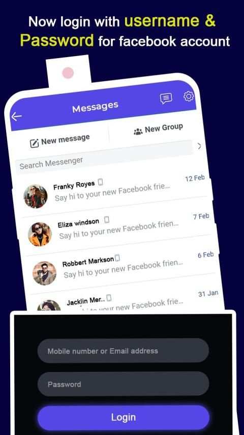 Swipe Faster for Facebook & Messenger 2020 स्क्रीनशॉट 5