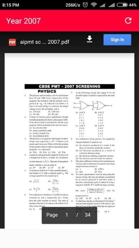 NEET / AIPMT Question Papers screenshot 1