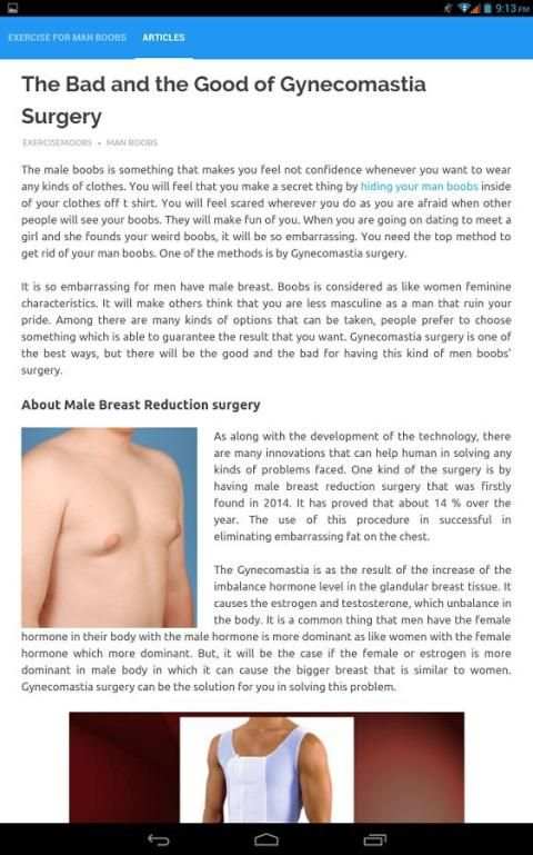Exercise for Man Boobs स्क्रीनशॉट 1
