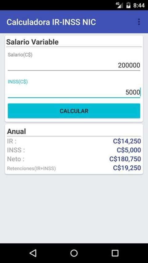 Calculadora IR-INSS NIC скриншот 1