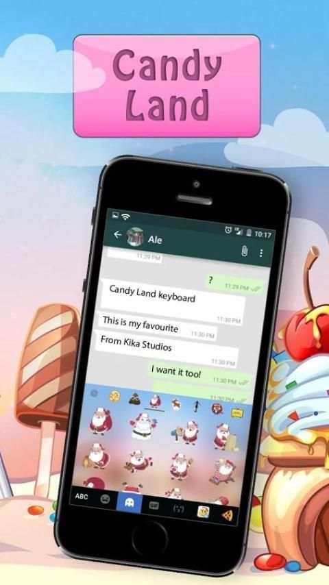 Candy iKeyboard Theme 3 تصوير الشاشة