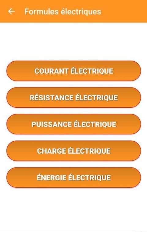 Calculatrice électrotechnique 5 تصوير الشاشة