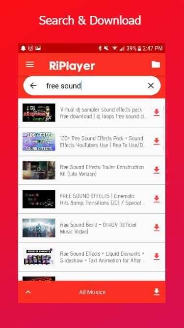 Free Mp3 Music Download - RiPlayer स्क्रीनशॉट 3