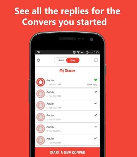 Conver Social Network - Audio скриншот 5