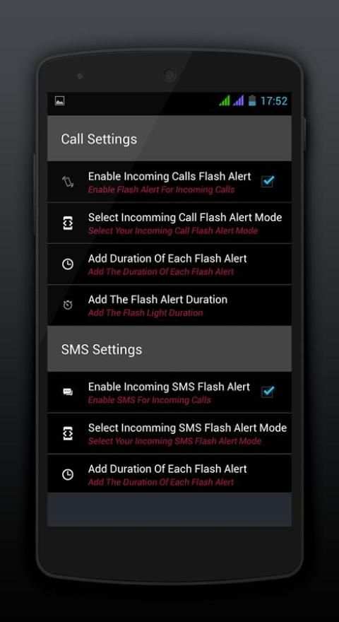 Flash Alert on SMS n Call скриншот 2