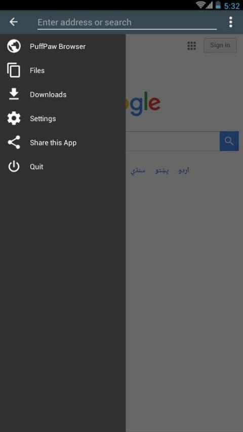 PuffinPaw Browser скриншот 2