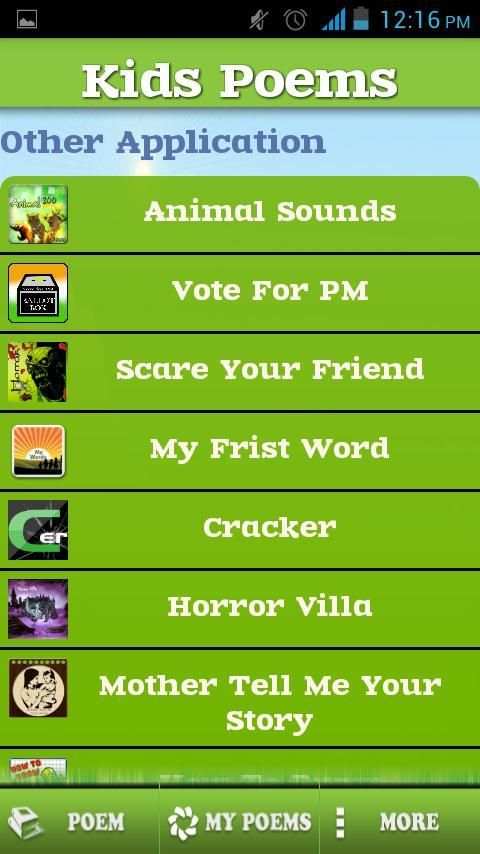 Kids Poems (Free Application) скриншот 1