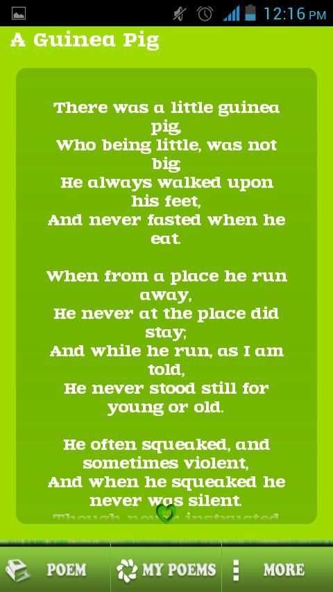 Kids Poems (Free Application) скриншот 2