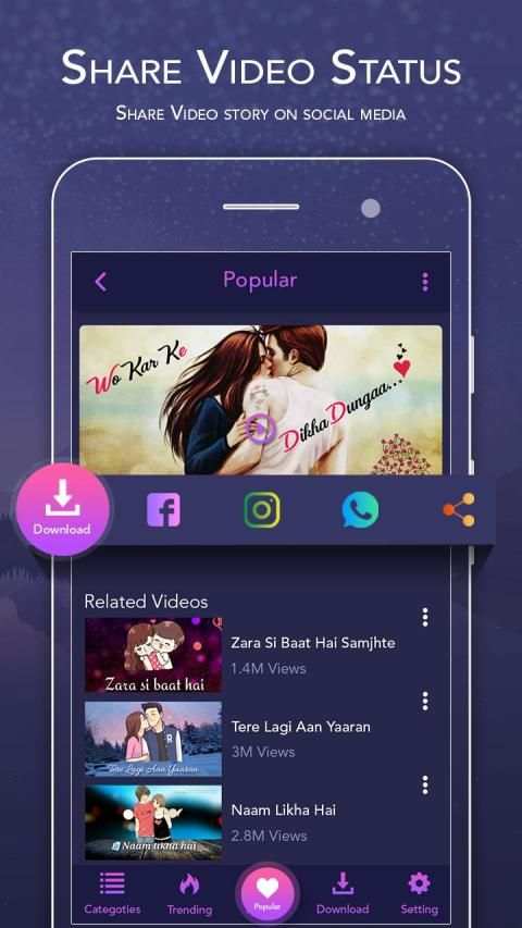 Video Status Songs - 30 Second Video Status 2019 स्क्रीनशॉट 3