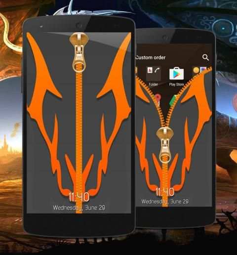 Dragon Zipper Lock Screen स्क्रीनशॉट 4