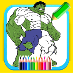 Coloring book for super hero иконка
