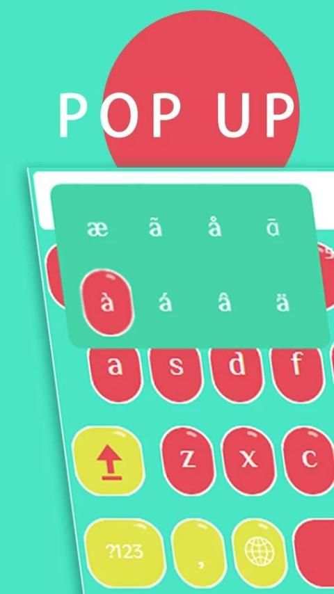 Pop Up Keyboard Theme स्क्रीनशॉट 2