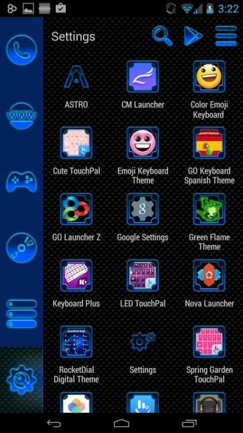 Smart Launcher Blue Neon screenshot 1