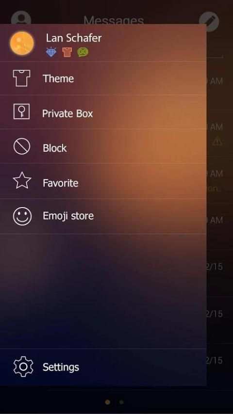 (FREE) GO SMS PRO RANDY THEME скриншот 1