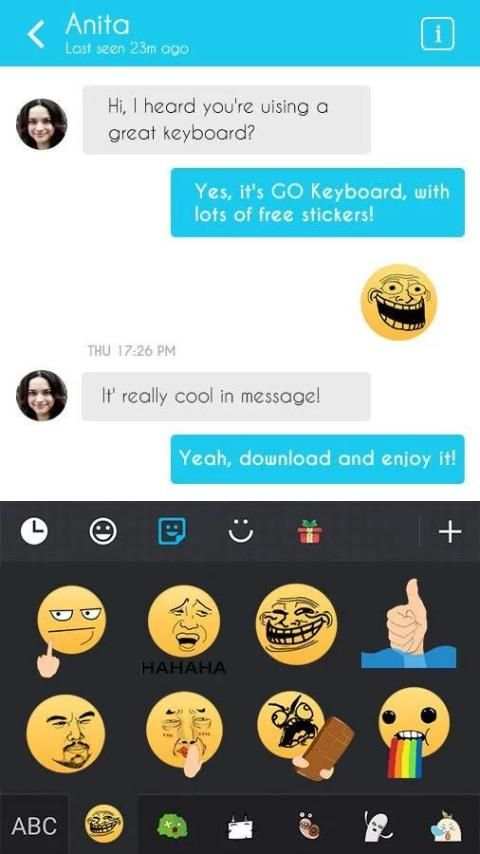GO Keyboard Sticker Rage Emoji स्क्रीनशॉट 4
