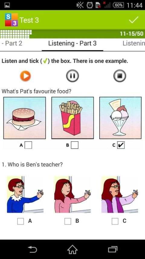 English Starters 3 - YLE Test скриншот 3