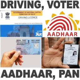 Driving Licence Aadhar Pan Vot
