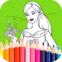 Princess girl coloring book on 9Apps
