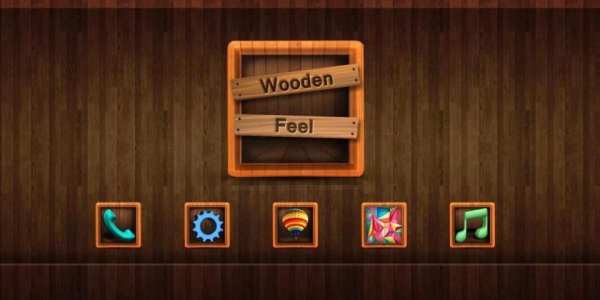 Wooden Feel CM Launcher Theme screenshot 1