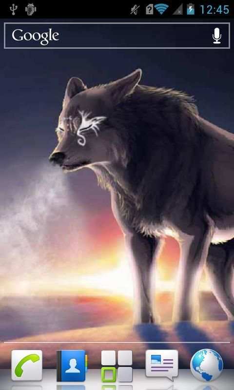 Frost wolf live wallpaper screenshot 1