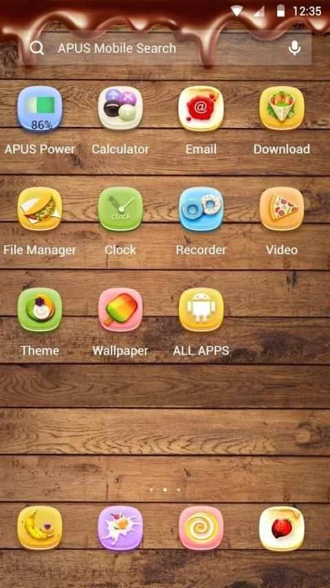 Candy|APUS Launcher theme скриншот 2