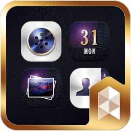 Luxury Leather Launcher theme أيقونة