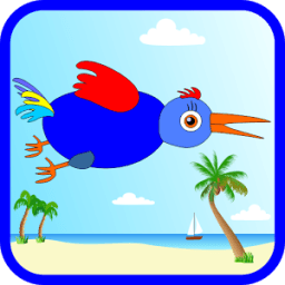 Funny Bird. At the beach أيقونة