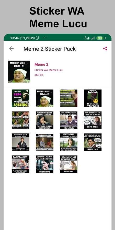 Sticker WA Meme Lucu screenshot 4