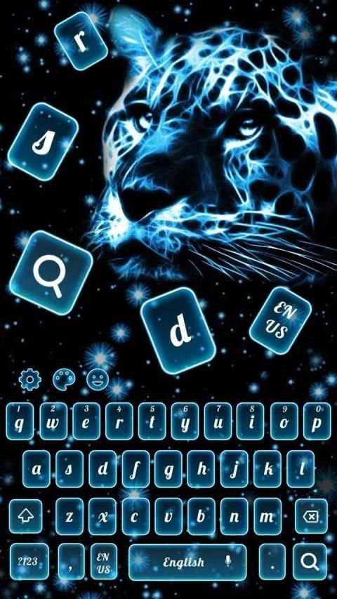 Neon Cheetah Keyboard Theme screenshot 1
