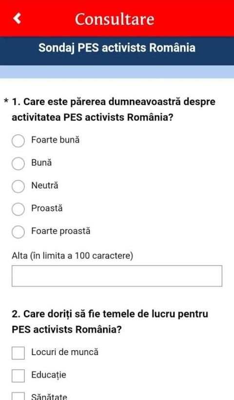 PES activists România screenshot 2