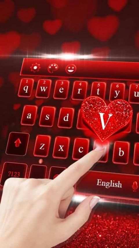 Красный Блеск Keyboard Theme скриншот 2