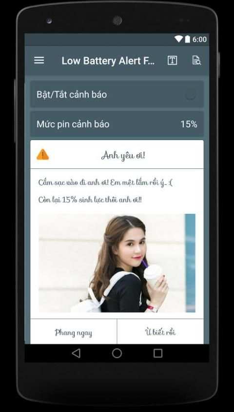 Battery Low Alert Funny Girls screenshot 5