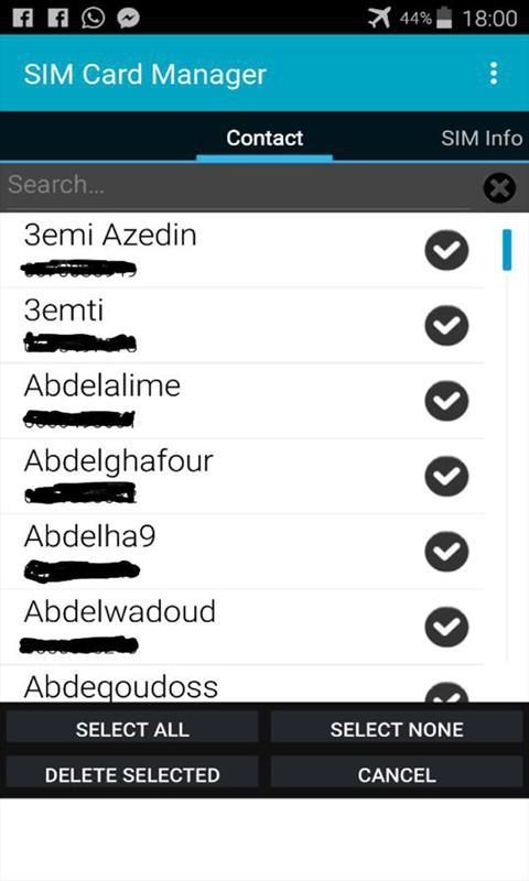 SIM Manager Contacts स्क्रीनशॉट 3