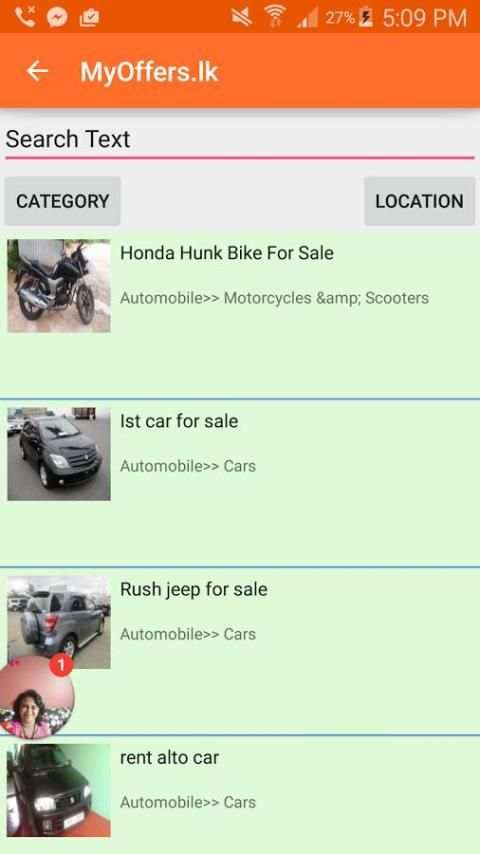 MyOffers.lk Free Classifieds स्क्रीनशॉट 1