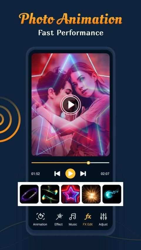 Photo Animation Video Effect Maker with Music स्क्रीनशॉट 1