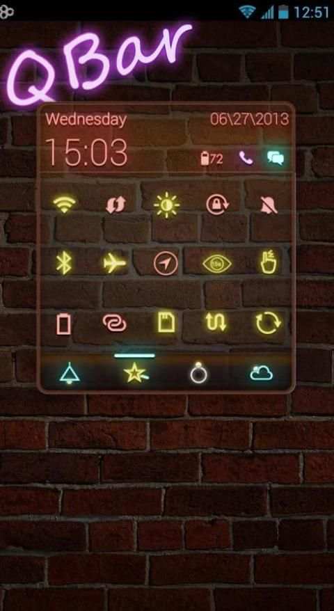 Q Bar Toucher Pro Theme स्क्रीनशॉट 2