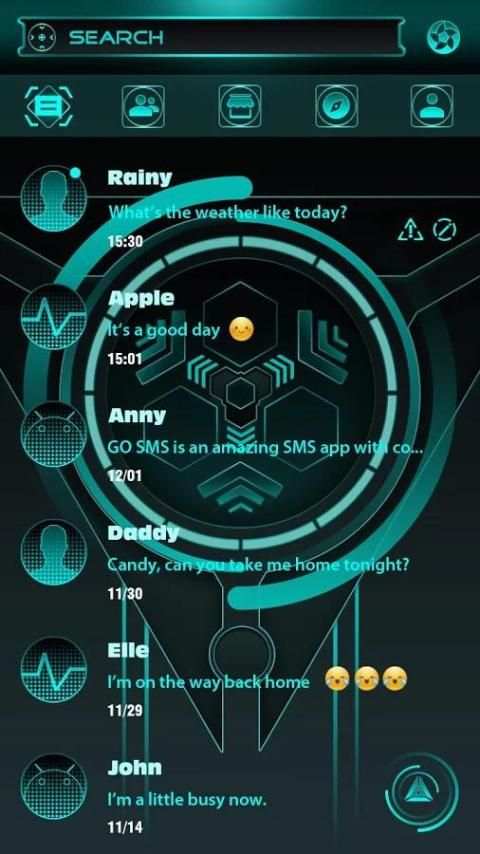 (FREE) GO SMS HALO THEME скриншот 4