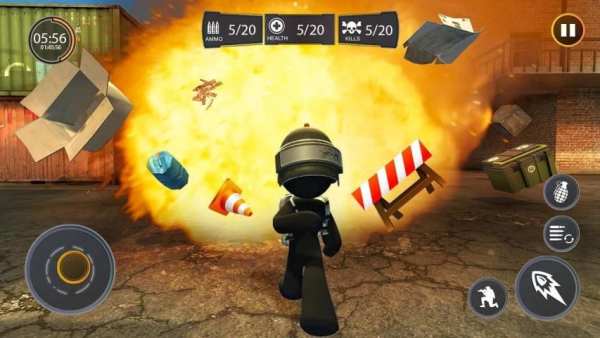 Stickman Free Fire Survival Battleground स्क्रीनशॉट 1