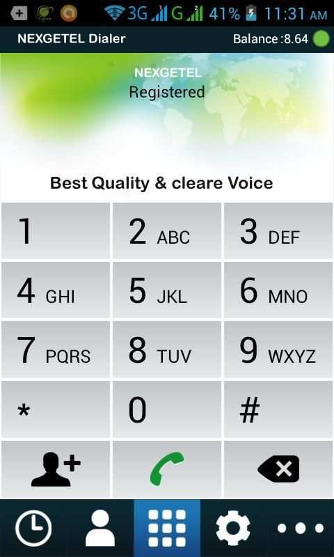 NEXGETEL Dialer screenshot 2