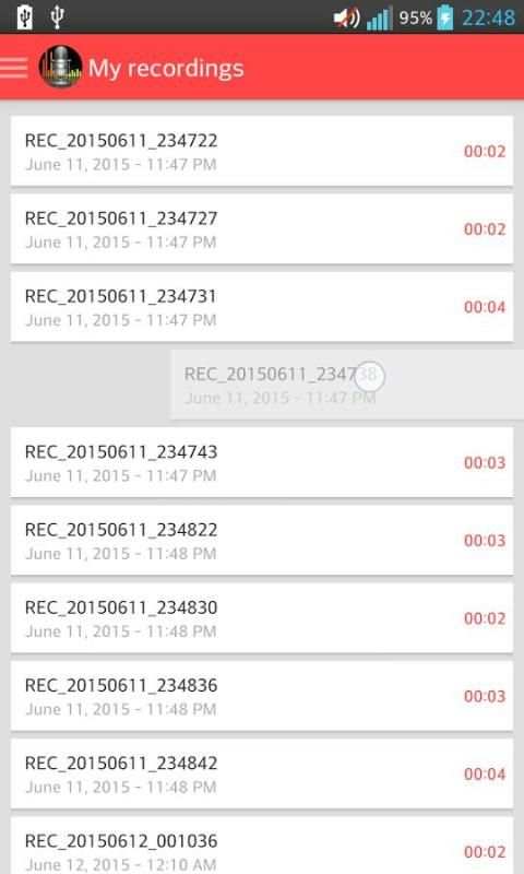 Sound Recorder 3 تصوير الشاشة