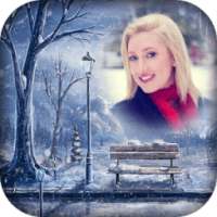 Snow Fall Photo Frame