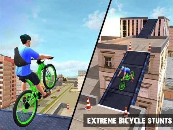 Rooftop BMX Bicycle Stunts screenshot 4