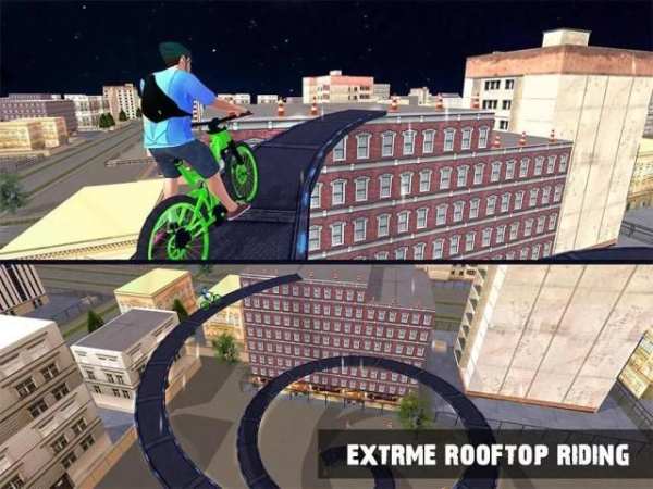 Rooftop BMX Bicycle Stunts screenshot 3