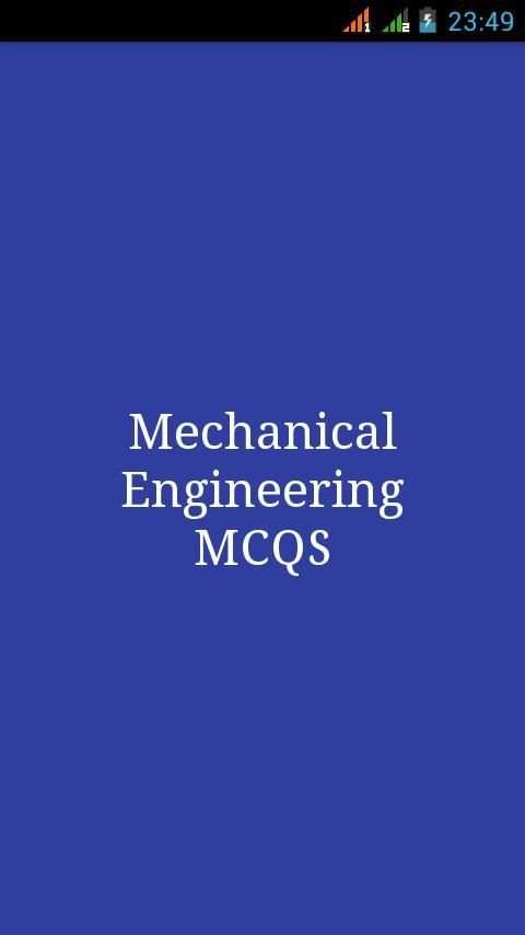 Mechanical Engineering MCQS स्क्रीनशॉट 1