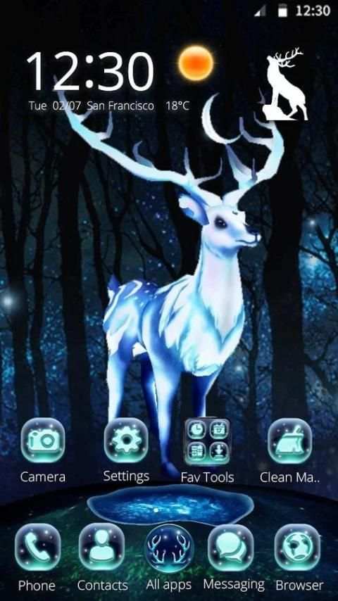 White Deer 3D Theme स्क्रीनशॉट 4