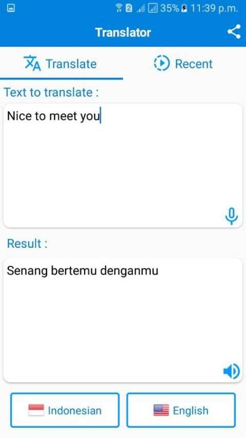 Indonesian English Translator screenshot 1