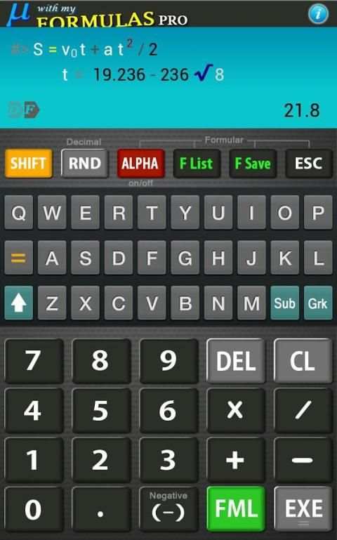 Scientific Calculator Mu Lite screenshot 1