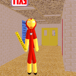 Red Iron Man Math Teacher Stickman आइकन