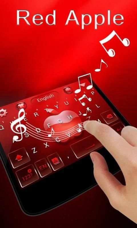 Red Apple GO Keyboard Theme screenshot 1