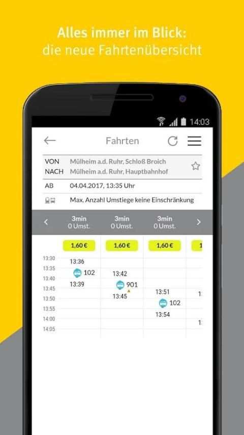 MVG Mülheim a.d.R. Fahrplan screenshot 2